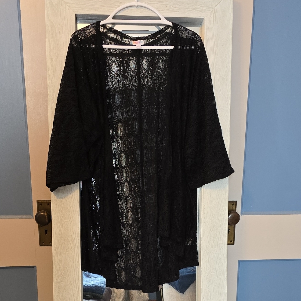LuLaRoe Black Lace Cardigan